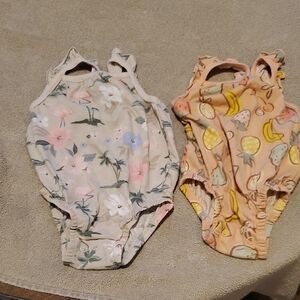 Garanimals Cream and Tan Bodysuits with Ruffle Details